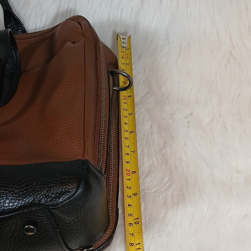 Coach Hamilton Brown Leather Double Zip Men's Briefcase/ Shoulder Bag - Picture 16 of 16